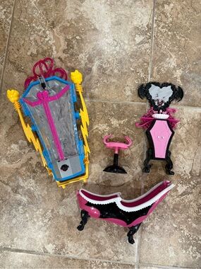 Monster High Furniture Draculaura Bathroom Frankie Stein G1 G2 Mattel